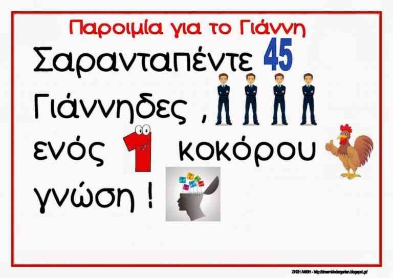 Παροιμίες με… Γιάννηδες