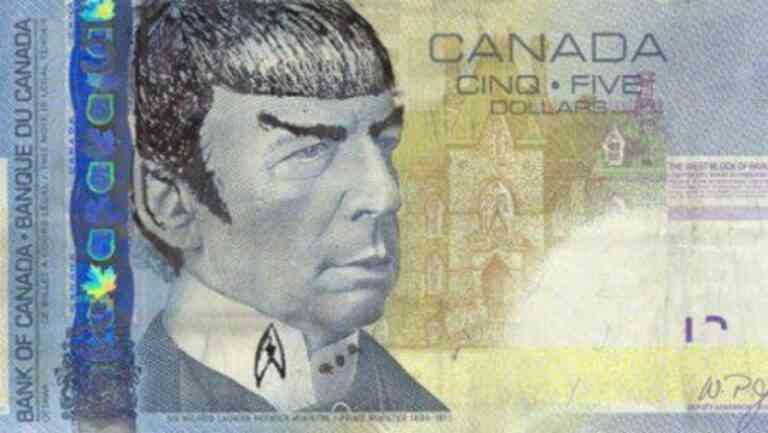 Χαρτονόμισμα με τον Σποκ στον Καναδά