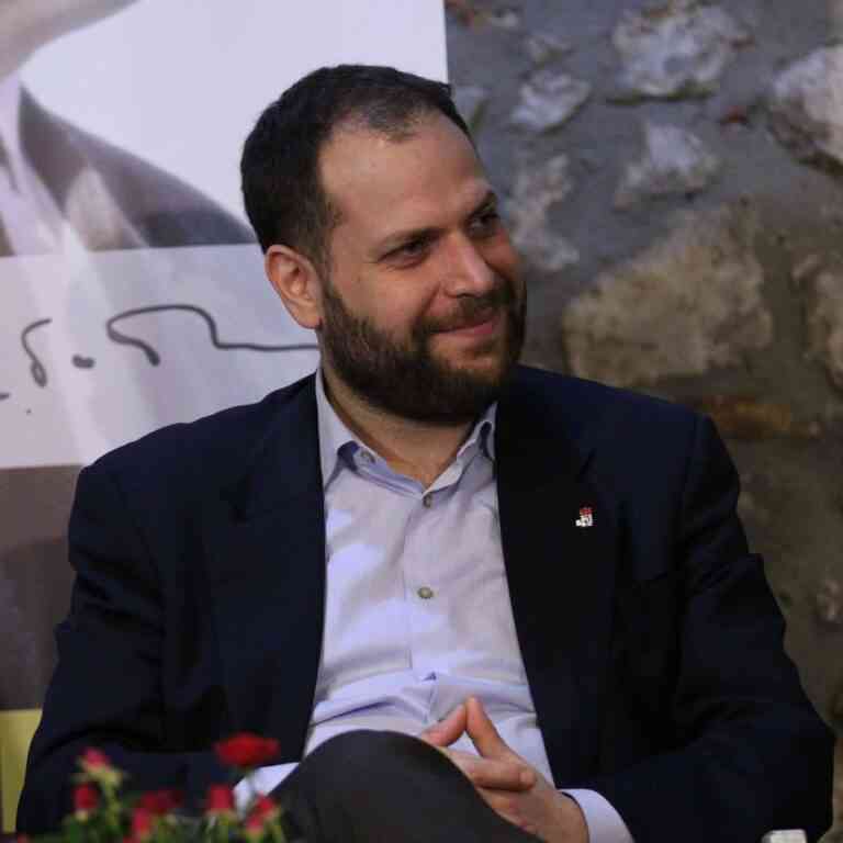 Ο Δημήτρης Οικονόμου στην παρουσίαση του project για το “Μέλλον της εργασίας”.