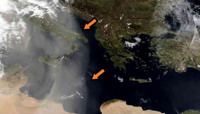 Η αφρικανική σκόνη στην Ελλάδα από το δορυφόρο της NASA (ΦΩΤΟ)